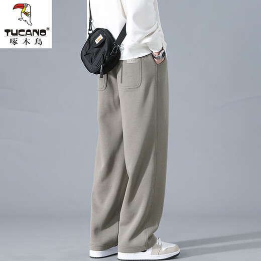 Woodpecker (Tucano) American Casual Hosen für Herrenherbst- und Wintermodemarke High Street Wide-Bein-Sporthosen für Männer losen gerade große Größe der Schwergewicht 10921-Hk9209 Navy Blue Regulal M etwa 90 ~ 115 Jin [Jin gleich 0,5 kg] kann getragen werden können
