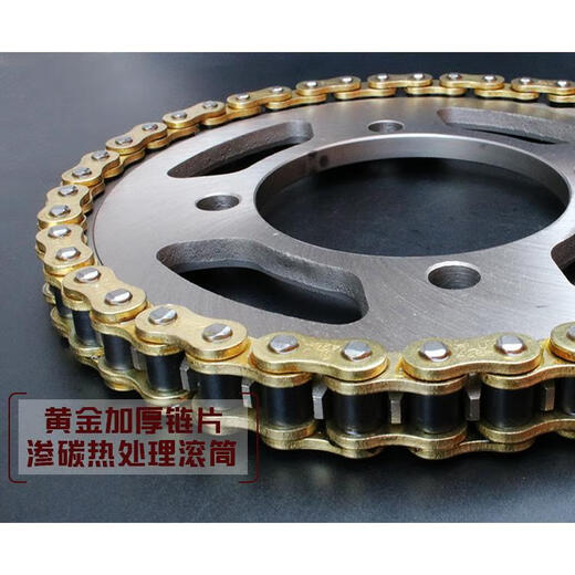 芒芒适用宗申赛科龙RX1摩托链条链盘套装ZS15051大小飞牙盘链轮三 提速三件套14齿41齿黄金链条