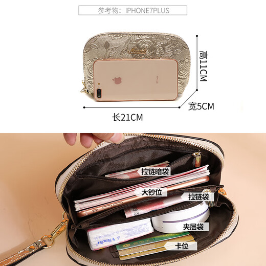 Sepholun (Seefulun) Neue Mode -Leder -Handtasche für Frauen große Kapazitätsschale Clutch 2025618 Goldene Rose