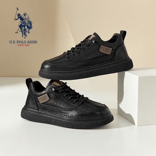 U.S. POLO ASSN. Paul men's shoes 2025 autumn new casual leather shoes British retro business commuting versatile sneakers