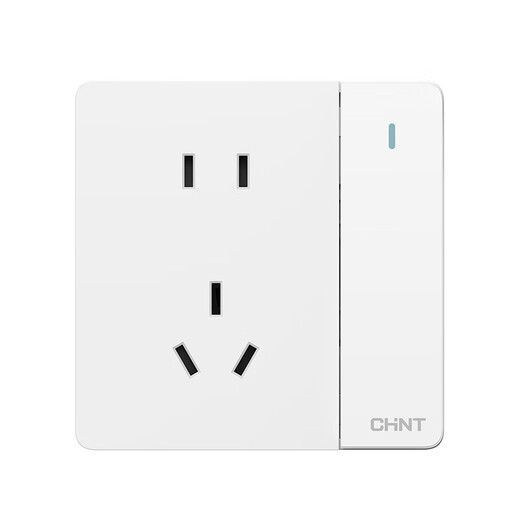 Zhengtai official switch socket household concealed wall one-open five-hole panel porous cream style 6C white NEW6 C12200