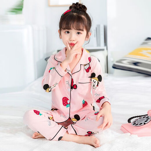 Детская пижама весна и осенью с длинным рукавом Ультраман Pult Cotton Boys Bikachu Middle-Big Conditioning Home Clothing Set x-Girls 6624# 155 м размер подходит для высоты 160