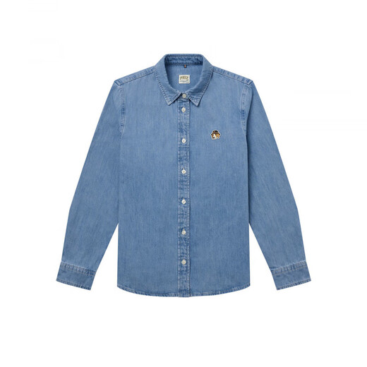 HAZZYS Women's Clothing Autumn Women's PHIZ Series Retro Washed Loose Casual Denim Shirt for Women