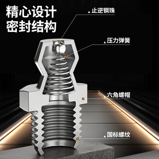 Dolan boxed national standard grease nozzle M10M8M6 oil nozzle straight elbow oil nozzle connector excavator forklift accessories