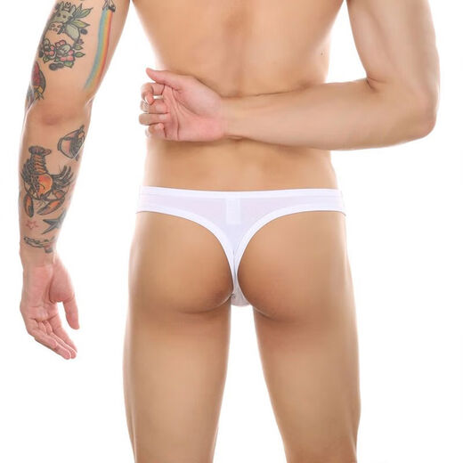 Men's sexy underwear can be sexy underwear thong men's sexy new style gay lesbian ice silk 2XL sapphire blue