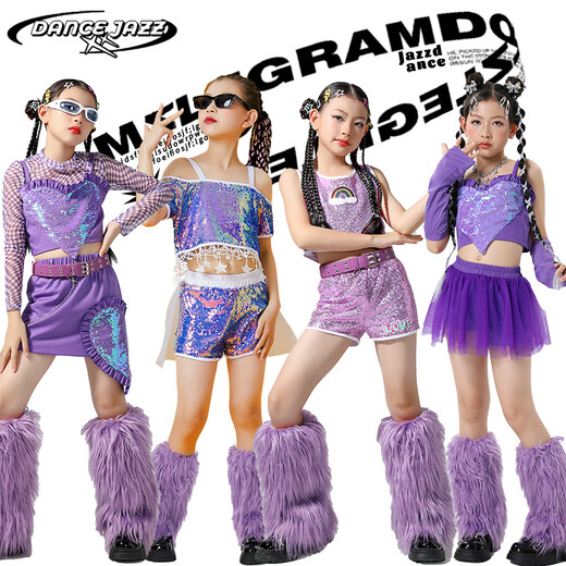 Mishide Mode's Model Trend Show Trendy Vêtements Jazz Dance Girls Performance Clothing Set Children's Dopamine Show Jupt Jirt unique