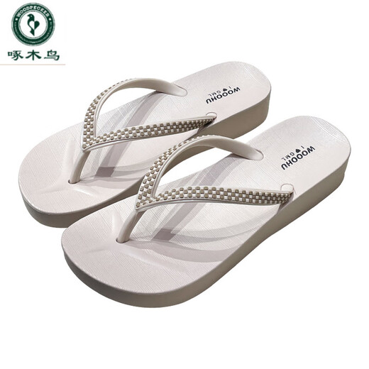 Specht 2025 Sommer-Fuß-Klip-Hausschuhe für Frauen am Strand Casual Flip Flops Strandschuhe dicker Strass Sandalen für Frauen 3883-1 Glitzer schwarz 36 (kleine Größe)