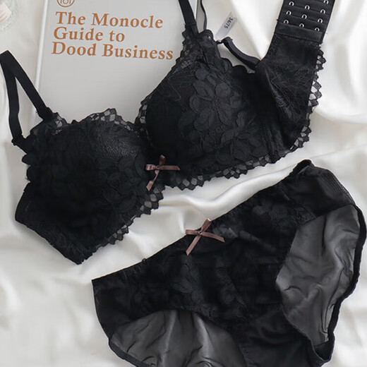 KJ underwear women's bra set push-up sexy wire-free lace bra pure desire high-end gift for girlfriend gift box