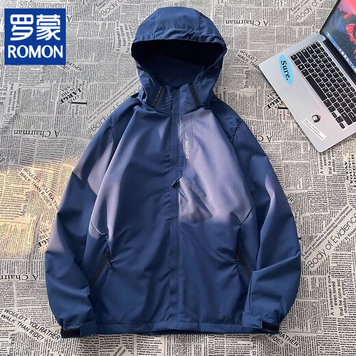 罗蒙（ROMON）冲锋衣男款2025新款夏季薄款户外三合一外套软壳爬山服女防风登山 6628米白色【男女同款】【三合一 3XL