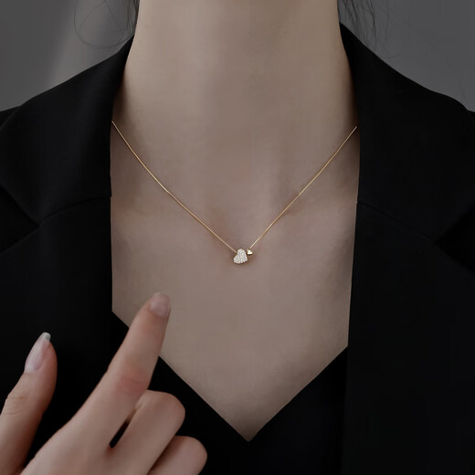 Laomiao 925 Sterling Silber Love Halskette für Frauen 2025 Neues Spring -Schlangekette Kette Halskette Licht Luxus Nischen -Mode -Accessoires 925 Sterling Silver Heart Halskette