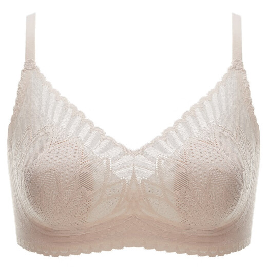 Modal bra underwear without steel rings in summer thin style, large breasts, small breasts, women's super latex rabbit ears, comfortable secondary breasts, lace emerald green single piece M [Suggested 70BCD/75ABb