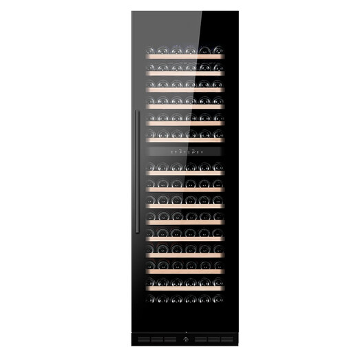 EREMITE 400 depth ultra-thin embedded red wine cabinet constant temperature wine cabinet beverage cabinet tea refrigerator wine storage cabinet sideboard wine cabinet 1.79 meters glass door dual temperature 480 depth 92 bottles