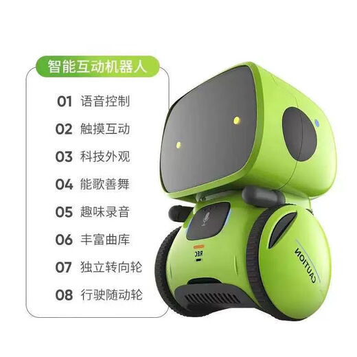 Intelligente Fernbedienungskontrolle Roboter-Programmier-Sprachkontroll Dialog Dialog High-Tech Early Education Lernen 6-jähriger Jungen Kinderspielzeug intelligenter Programmierroboter Weiße Englisch Version Offizielle Standardkonfiguration