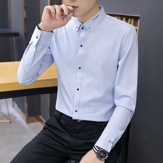 Woodpecker (TUCANO) white shirt men's long-sleeved formal wear business casual inner wear spring and autumn jacket short-sleeved shirt without burning inch 6626 short-sleeved white M (85-105Jin[Jin equals 0.5 kg])