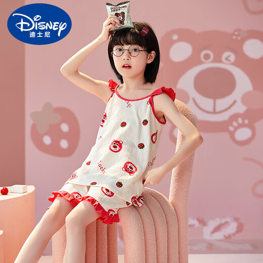 Yihou Kinderpyjamas Mädchen Sommer dünne reine Baumwollschlinge Set Little Girls Falten Stoff Eltern-Kind-Mutter und Tochter Vest Home Anzug Dinosaurier [Lady Sleeve Set] TN-6624 170 Größe 8 (Höhe 85-100 cm)