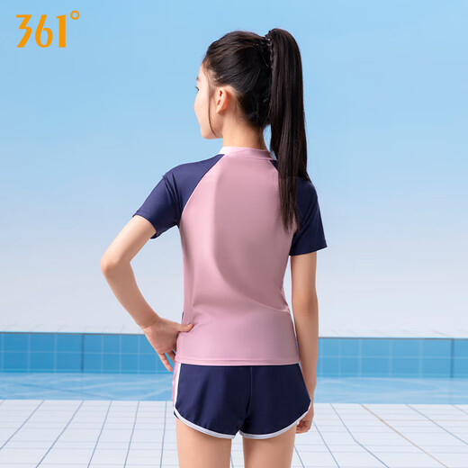 361°儿童泳衣女童中大童分体女孩青少年小公主分体平角可爱游泳装