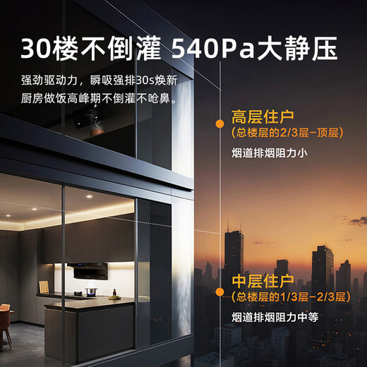 欧派（OPPEIN）油烟机顶侧双吸抽油烟机语音控制烟灶套装吸油烟机家用超薄大吸力大风量7字型一级能效 【单烟机】22m³-语音控制KB701