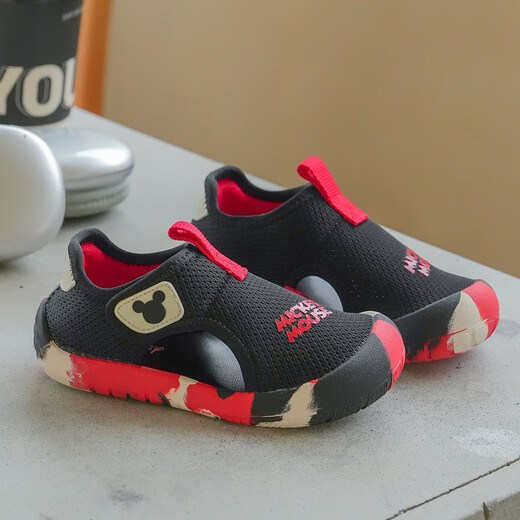 Disney Disney boys and girls sandals summer children's beach shoes non-slip soft bottom toe anti-kick sandals blue 28