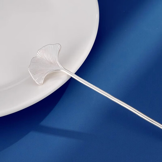 Shengxun S999 sterling silver ginkgo hairpin ancient style Hanfu cheongsam versatile silver hairpin as a gift for your lover S999 ginkgo hairpin