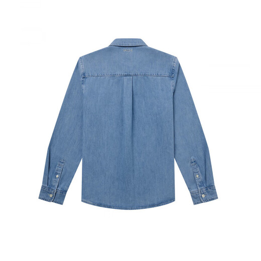 HAZZYS Women's Clothing Autumn Women's PHIZ Series Retro Washed Loose Casual Denim Shirt for Women