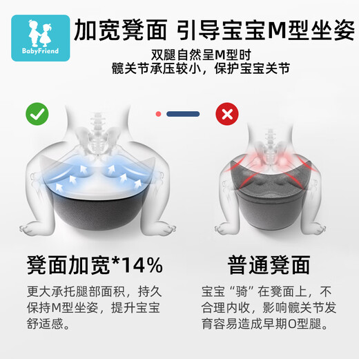baby friend腰凳婴儿轻便四季坐凳宝宝背带多功能前后两用抱抱托外出抱娃神器