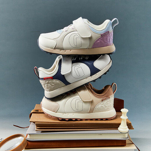 Jinopu children's toddler shoes 2025 autumn children's functional shoes spring and autumn soft-soled baby shoes GW1765 ivory white_sand dollar brown_nut brown 25.5 160mm suitable for foot length 156-165mm