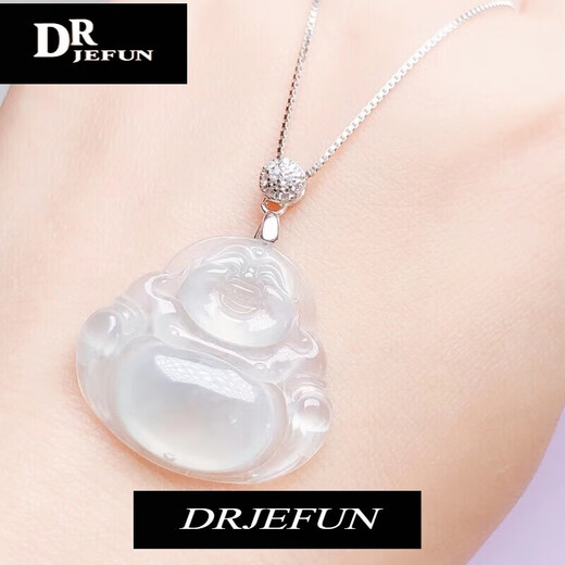 DRJEFUNDn58kYDnM18k gold rose gold pendant buckle head Buddha Jade Jade Guanyin hanging oblique hole gold color