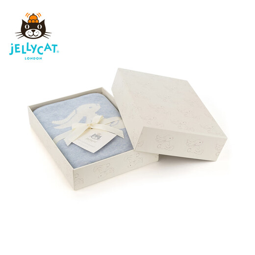Jellycat Shy Bonnie Rabbit Baby Cotton Outing Blanket Towel Blanket Soft Blue Height 102cmX Width 76cm
