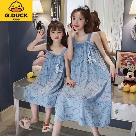 G.Duckkids Sospechoso de niñera camisón de verano Estilo delgado Modal niña Princesa Pajamas para niños Madre e hija Tendencia de hadas de hadas