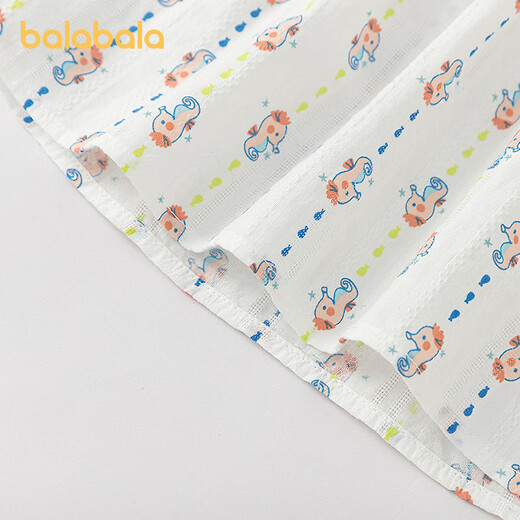 Balabala shopping mall same style baby shirt baby top thin girl sleeveless shirt sweet and cute white and red tone 00316 100