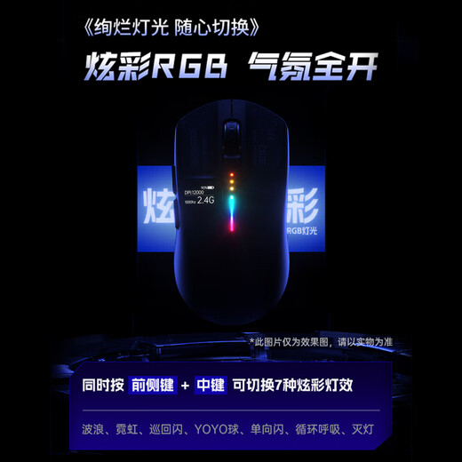 狼蛛（AULA）SC101/SC525无线蓝牙鼠标双模机甲 RGB炫光电竞游戏鼠标充电六档可调台式电脑笔记本办公鼠标无线 SC650轻量化 白色【无线蓝牙三模】RGB灯效