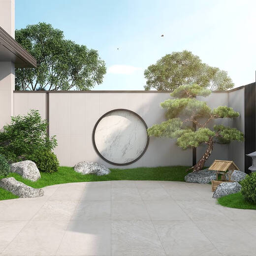 Yusenyi Garden Tiles de sol, carreaux de quartz, pavage de plancher courte extérieure cour 600 * 1200 épais 1,8 cm carreaux carrés muraux blanc 12801 épais 18 mm sans souci en passant la voiture 600 * 1200