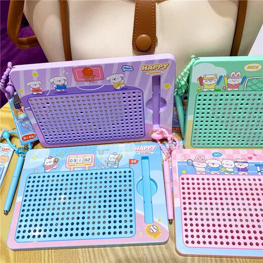 MPPMCK Yuanqi Sport Süßes Haustier Großer Tablette unkomprimierte magnetische Stahlkugel Graffiti Malting Board Schlüsselbein Anhänger kleines Spielzeuggeschenk Yuanqi niedliche Haustier-Tablette Magnetische Perlenrosa