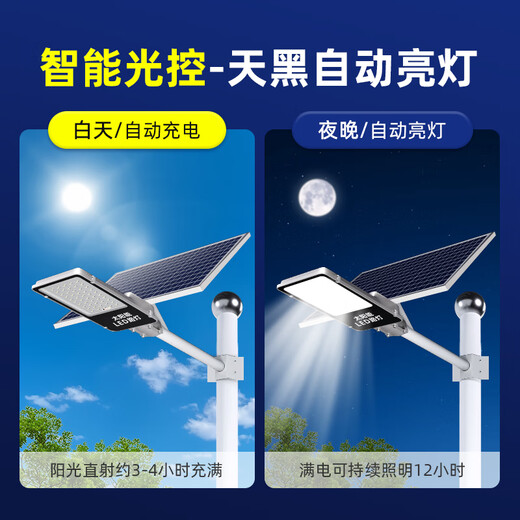 Deyan Solar Street Light Outdoor Lighting Waterproof Outdoor Light Breeding Headlight Split Street Light High Power Street Light Golden Bean Model 30000-W