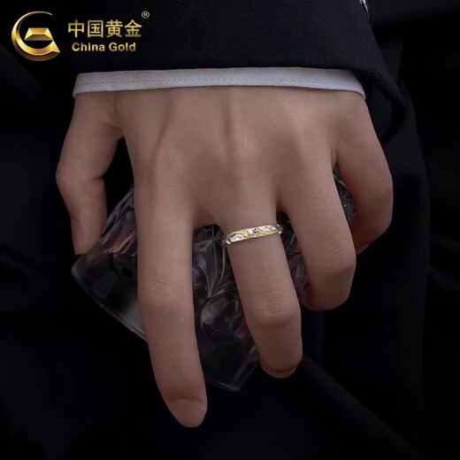 CHINA GOLD 999 Silver Lone Star Ring Men's Single Ring High-end Design Tail Ring Valentine's Day Birthday Gift for Boyfriend and Husband 999 Silver Lone Star Ring Brand Gift Box