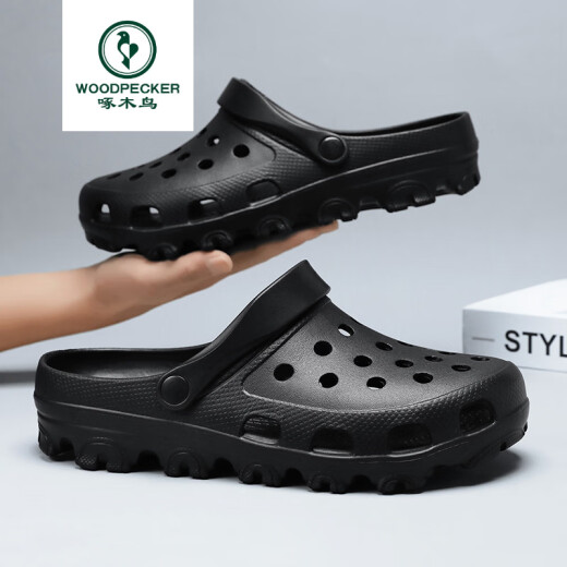 Brand de pájaros carpinteros Primavera y verano de alta gama 2025 Nuevas zapatillas de tamaño grande, sandalias de punta, cordones y zapatos de jardín de gran tamaño en el exterior DYH9859 Caki 43