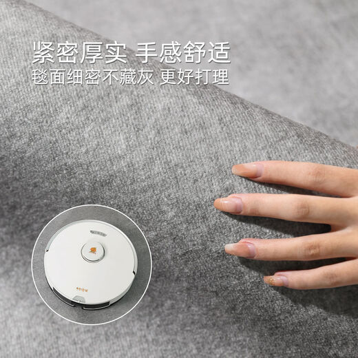 地毯客厅2024新款轻奢沙发毯免洗可擦加厚纯色床边毯灰色地垫 冬岩-16780 1件 240CM*360CM耐磨防滑整块定