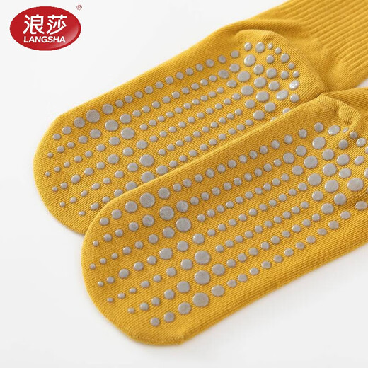LangSha Yoga Socks Summer Thin Jump Rope Mid-Tube Socks Pilates Dancer Sports Fitness Trampoline Non-Slip Socks Women Remarks Color Optional 3 Pairs Average Size 34-40
