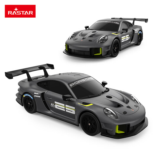 Zhouke 25 remote control cars 6-10 years old male Porsche racing sports car electric children's car model children's electric car Porsche 911GT2 black 1:24 car + remote control comes with its own ordinary AA battery