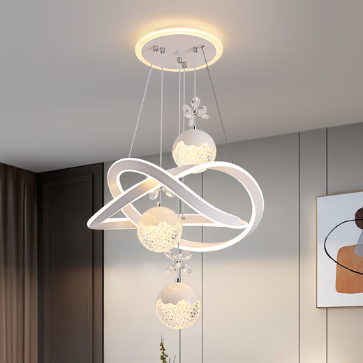 
Leishi Lighting Restaurant Chandelier Modern Simple Dining Room Dining Table Light Bar Internet Celebrity Bedroom Chandelier Adjustable New Zhongshan Lamp 12099Y White 50cm Diameter--Three Colors No Extreme