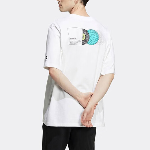 阿迪达斯 （adidas）NEO男子夏季新款运动休闲上衣舒适透气圆领短袖T恤HC9711 HC9717 L