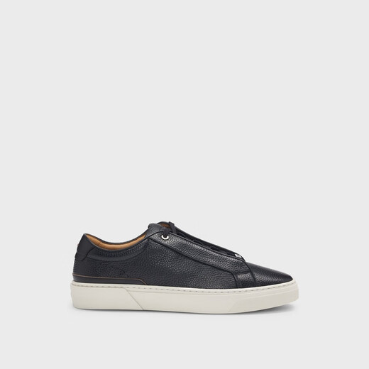Hugo Boss Black Gary Grain Leder -Turnschuhe mit Logo Spitzenring 50543657_401 39