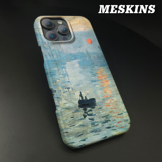闪魔MeSkins适用苹果iPhone16promax手机壳莫奈油画15pro手感壳14plus 3893 iPhone12Pro