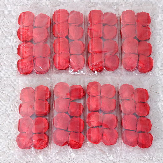 Zi Jiafu Simulierte Rosenblätter Vorschläge und Hochzeitssimulationsblätter Hochzeitsrequisiten Hochzeitsraum Dekoration Layout gefälschte Rosenblätter schwarz [1000pcs/Paket] Verpackung