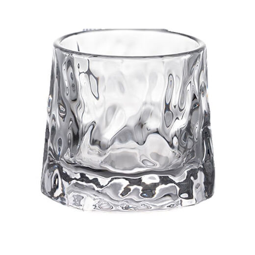 Internet celebrity rotating tumbler lead-free glass wine glass whiskey cup foreign wine cup fruit drink beer high-looking decompression cup glass cup mountain rock style 1 pack