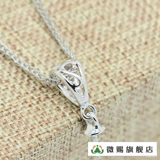 Micro-gift 18k gold beeswax bead pendant buckle simple filigree pearl pendant melon seed buckle emerald jade pendant empty support accessories 18k gold