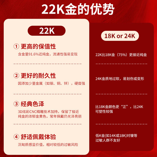 Yellow O-shaped chain 22K gold plain chain necklace for women AU916 color gold necklace, about 2.02g, chain length 45cm (gram weight is based on actual