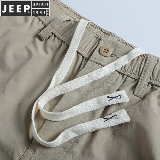 Jeep Spirit Summer Japonais rétro multi-poche shorts de travail hommes lâches droites à séchage rapide couleur solide vieux pantalon à cinq points