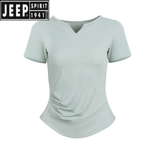 Jeep Spirit Yoga Anzug für Frauen Sommer-Outfit, schlanke und atmungsaktive Lauftrainingsübungen Fitness Schnelltrockne Top rosa Langarm