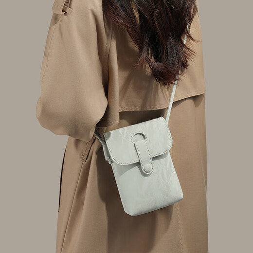 Tenggexiang Mobile Phone Bag для женщин Crossbody Mini Bag Портативная летняя универсальная китайская переворачиваемая крышка простая сумка для кроссбука с одной плечом зеленый
